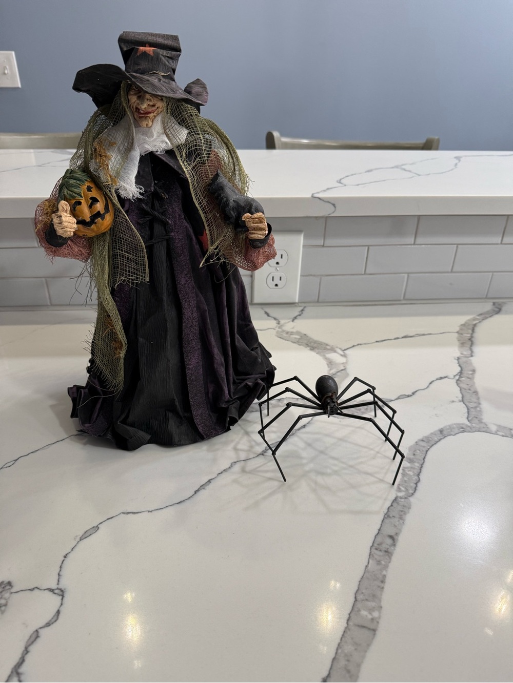 Pacific Rim Halloween Witch with Black Cat & JOL—medium size—retired